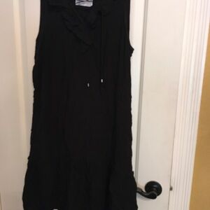 Time and Tru Black Ruffle sleeveless dress XL